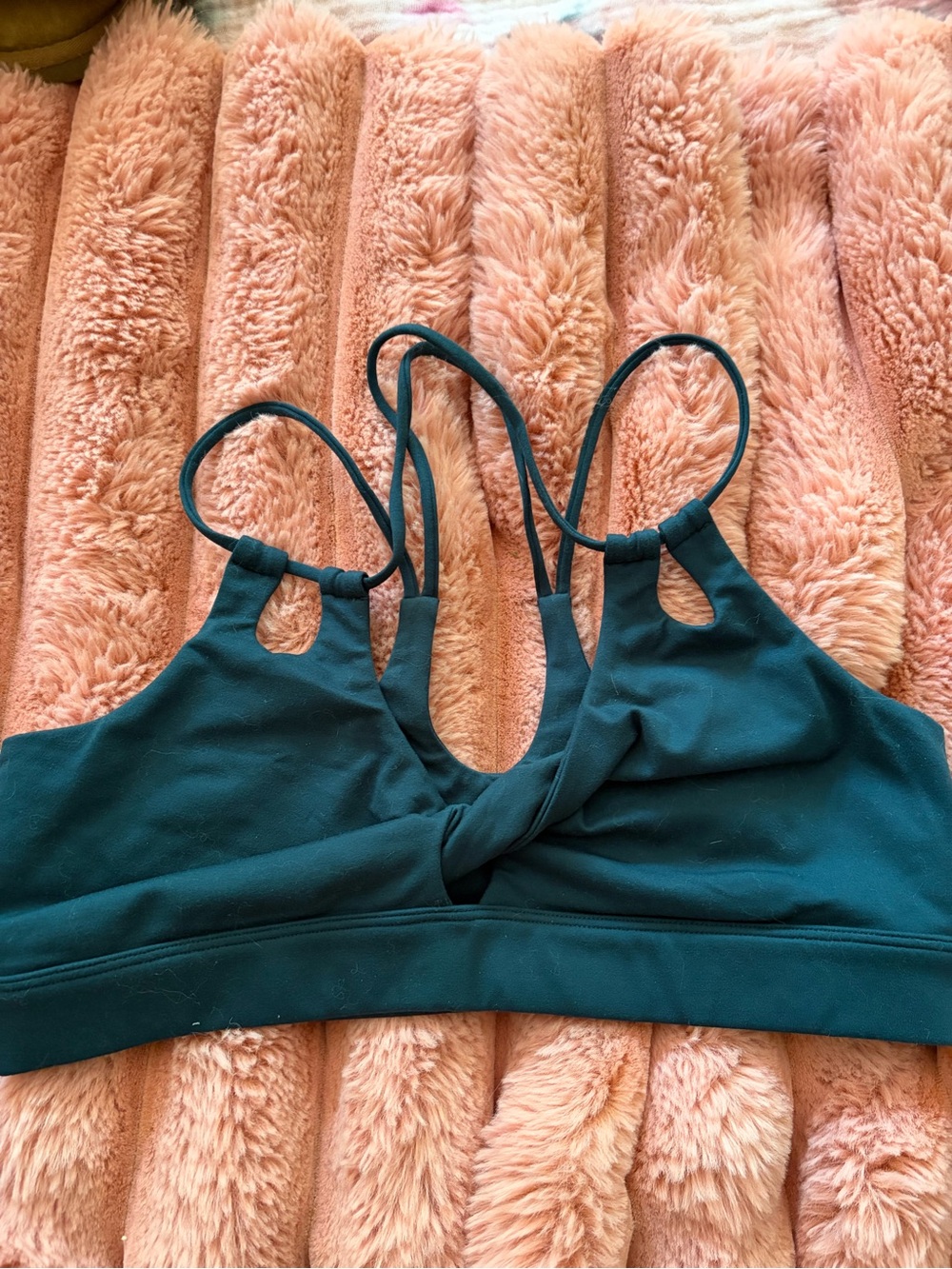 Bombshell Sportswear Teal Strappy Sports Bra